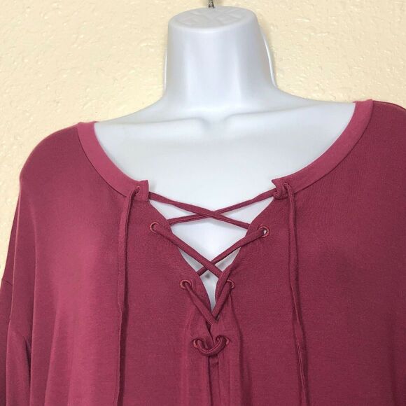 Victoria’s Secret PINK Super Soft small front lace long sleeve shirt - Picture 2 of 12